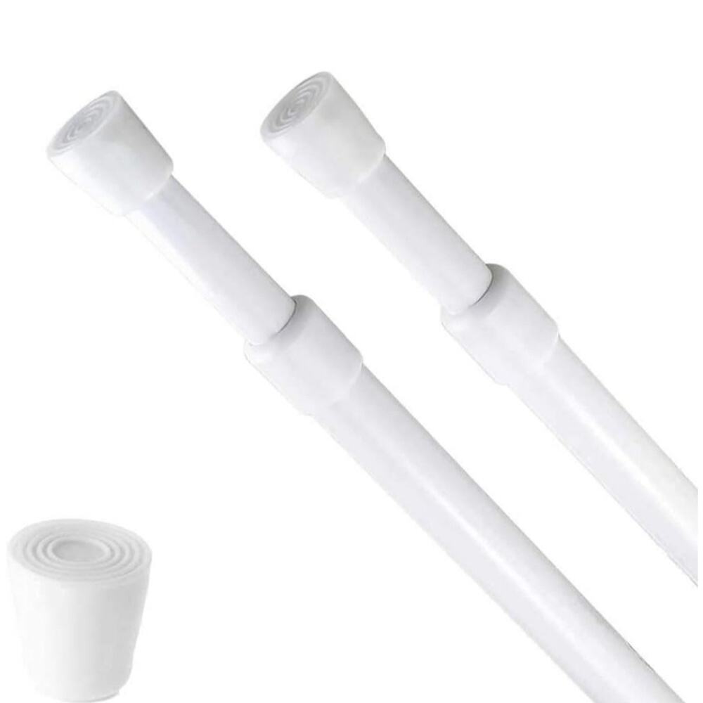 Adjustable Tension Curtain/Shower Rod – No Drilling, Non-Slip